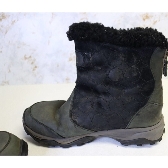 The North Face Primaloft Insulated Waterproof Winter Boots Black/Grey Size 8 - Picture 7 of 10